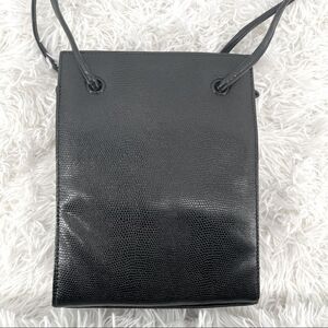 Via Piaggi Vintage Black Embossed Double Strap Rectangular Shoulder Hand Bag
